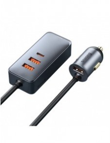 Baseus Share Together billaddare 3x USB / USB Typ C 120W PPS Quick Charge Power Delivery grå (CCBT-B0G)