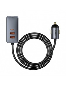 Baseus Share Together billaddare 3x USB / USB Typ C 120W PPS Quick Charge Power Delivery grå (CCBT-B0G)