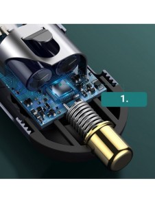 Baseus Share Together billaddare 3x USB / USB Typ C 120W PPS Quick Charge Power Delivery grå (CCBT-B0G)