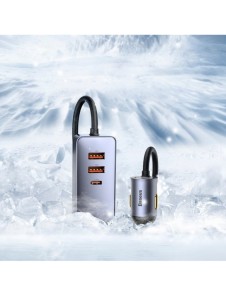 Baseus Share Together billaddare 3x USB / USB Typ C 120W PPS Quick Charge Power Delivery grå (CCBT-B0G)