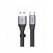 Baseus Enkel platt kabel USB-kabel / USB Typ C SuperCharge 5A 40W Quick Charge 3.0 QC 3.0 23cm grå (CATMBJ-BG1)