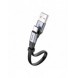 Baseus Enkel platt kabel USB-kabel / USB Typ C SuperCharge 5A 40W Quick Charge 3.0 QC 3.0 23cm grå (CATMBJ-BG1)