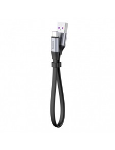 Baseus Enkel platt kabel USB-kabel / USB Typ C SuperCharge 5A 40W Quick Charge 3.0 QC 3.0 23cm grå (CATMBJ-BG1)