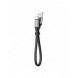 Baseus Enkel platt kabel USB-kabel / USB Typ C SuperCharge 5A 40W Quick Charge 3.0 QC 3.0 23cm grå (CATMBJ-BG1)