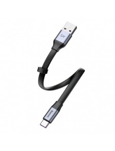 Baseus Enkel platt kabel USB-kabel / USB Typ C SuperCharge 5A 40W Quick Charge 3.0 QC 3.0 23cm grå (CATMBJ-BG1)