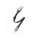 Baseus Enkel platt kabel USB-kabel / USB Typ C SuperCharge 5A 40W Quick Charge 3.0 QC 3.0 23cm grå (CATMBJ-BG1)