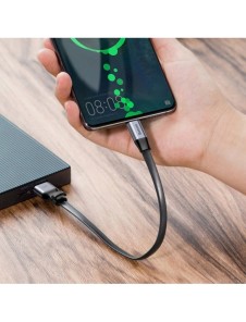 Baseus Enkel platt kabel USB-kabel / USB Typ C SuperCharge 5A 40W Quick Charge 3.0 QC 3.0 23cm grå (CATMBJ-BG1)