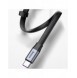 Baseus Enkel platt kabel USB-kabel / USB Typ C SuperCharge 5A 40W Quick Charge 3.0 QC 3.0 23cm grå (CATMBJ-BG1)
