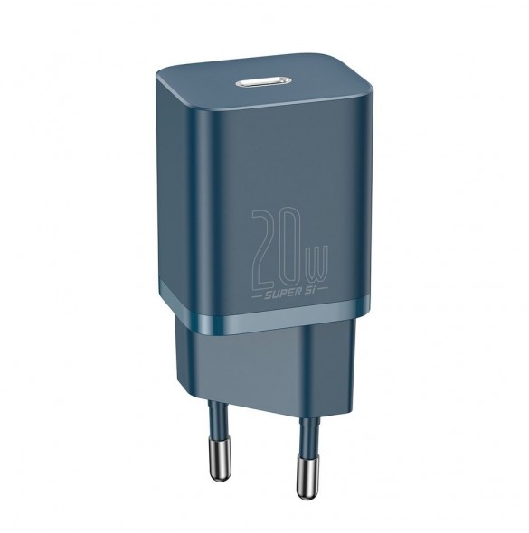 Baseus Super Si 1C snabbladdare USB Typ C 20 W Strömförsörjning blå (CCSUP-B03)
