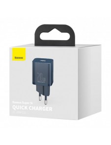 Baseus Super Si 1C snabbladdare USB Typ C 20 W Strömförsörjning blå (CCSUP-B03)
