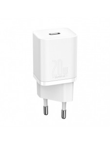 Baseus Super Si 1C snabbladdare USB Typ C 20 W Strömförsörjning vit (CCSUP-B02)