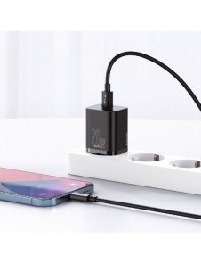 Baseus Super Si 1C snabbladdare USB Typ C 20 W Strömförsörjning vit (CCSUP-B02)