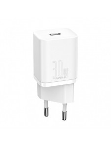Baseus Super Si 1C snabbladdare USB Typ C 30W Strömförsörjning Snabbladdning vit (CCSUP-J02)