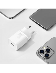 Baseus Super Si 1C snabbladdare USB Typ C 30W Strömförsörjning Snabbladdning vit (CCSUP-J02)