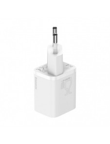 Baseus Super Si 1C snabb väggladdare USB Typ C 25W Power Delivery Quick Charge vit (CCSP020102)