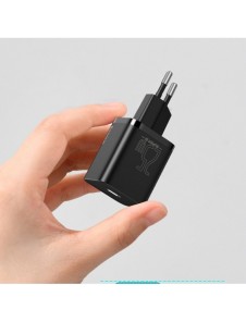Baseus Super Si 1C snabb väggladdare USB Typ C 25W Power Delivery Quick Charge vit (CCSP020102)