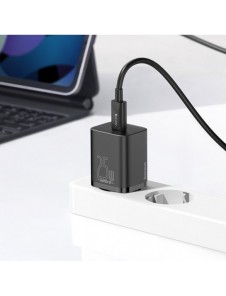 Baseus Super Si 1C snabb väggladdare USB Typ C 25W Power Delivery Quick Charge vit (CCSP020102)