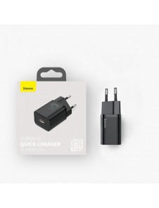 Baseus Super Si 1C snabb väggladdare USB Typ C 25W Power Delivery Quick Charge vit (CCSP020102)