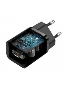 Baseus Super Si snabbladdare Quick Charge 3.0 Strömförsörjning 25W 3A + Kabel USB Typ C - USB Typ C 3A 1m svart (TZCCSUP-L01)