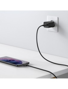 Baseus Super Si snabbladdare Quick Charge 3.0 Strömförsörjning 25W 3A + Kabel USB Typ C - USB Typ C 3A 1m svart (TZCCSUP-L01)