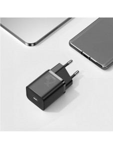 Baseus Super Si snabbladdare Quick Charge 3.0 Strömförsörjning 25W 3A + Kabel USB Typ C - USB Typ C 3A 1m svart (TZCCSUP-L01)