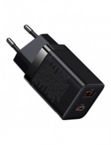 Baseus Super Si Pro snabbladdare USB / USB Typ C 30W Strömförsörjning Snabbladdning svart (CCSUPP-E01)