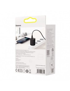 Baseus Super Si Pro snabbladdare USB / USB Typ C 30W Strömförsörjning Snabbladdning svart (CCSUPP-E01)