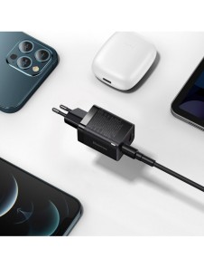 Baseus Super Si Pro snabbladdare USB / USB Typ C 30W Strömförsörjning Snabbladdning svart (CCSUPP-E01)