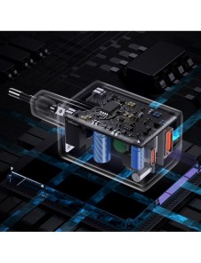 Baseus Super Si Pro snabbladdare USB / USB Typ C 30W Strömförsörjning Snabbladdning svart (CCSUPP-E01)