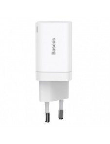 Baseus Super Si Pro USB / USB Typ C Snabbladdare 30W Strömförsörjning Snabbladdning vit (CCSUPP-E02)