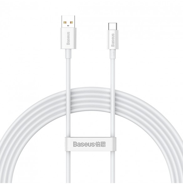 Baseus Superior Series Snabbladdningskabel USB-A - USB-C 100W 480Mbps 2m vit
