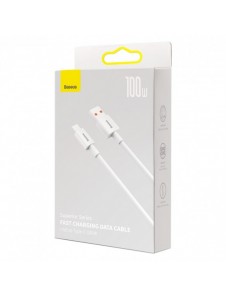 Baseus Superior Series Snabbladdningskabel USB-A - USB-C 100W 480Mbps 2m vit