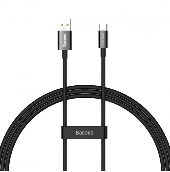 Baseus Superior Series SUPERVOOC USB-A till USB-C-kabel 65W 1m svart
