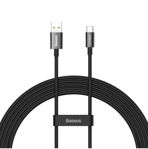 Baseus Superior Series SUPERVOOC USB-A till USB-C kabel 65W 2m svart