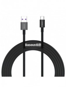 Baseus Superior USB-kabel - USB Typ C 66 W (11 V / 6 A) Huawei SuperCharge SCP 2 m svart (CATYS-A01)