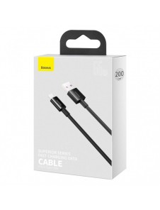 Baseus Superior USB-kabel - USB Typ C 66 W (11 V / 6 A) Huawei SuperCharge SCP 2 m svart (CATYS-A01)
