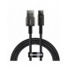Baseus Tungsten Gold-kabel USB-A - USB-C 480Mb/s 100W 1m svart (CAWJ000001)