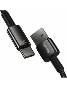 Baseus Tungsten Gold-kabel USB-A - USB-C 480Mb/s 100W 1m svart (CAWJ000001)