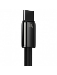 Baseus Tungsten Gold-kabel USB-A - USB-C 480Mb/s 100W 1m svart (CAWJ000001)