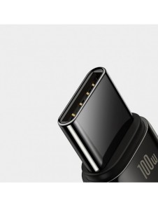 Baseus Tungsten Gold-kabel USB-A - USB-C 480Mb/s 100W 1m svart (CAWJ000001)
