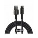 Baseus Tungsten Gold-kabel USB-A - USB-C 480Mb/s 100W 2m svart (CAWJ000101)