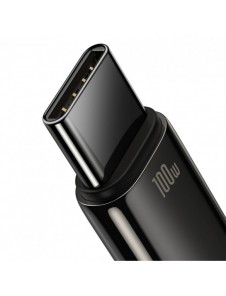 Baseus Tungsten Gold-kabel USB-A - USB-C 480Mb/s 100W 2m svart (CAWJ000101)