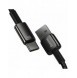 Baseus Tungsten Gold-kabel USB-A - USB-C 480Mb/s 100W 2m svart (CAWJ000101)