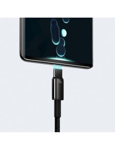 Baseus Tungsten Gold-kabel USB-A - USB-C 480Mb/s 100W 2m svart (CAWJ000101)