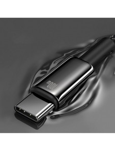 Baseus Tungsten Gold-kabel USB-A - USB-C 480Mb/s 100W 2m svart (CAWJ000101)