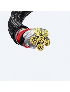 Baseus Tungsten Gold-kabel USB-A - USB-C 480Mb/s 100W 2m svart (CAWJ000101)