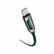Baseus USB Typ C - USB Typ C-kabel 100 W (20 V / 5 A) 1 m Strömförsörjning med skärm effektmätare grön (CATSK-B06)