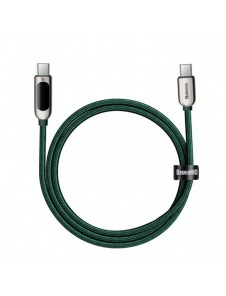 Baseus USB Typ C - USB Typ C-kabel 100 W (20 V / 5 A) 1 m Strömförsörjning med skärm effektmätare grön (CATSK-B06)