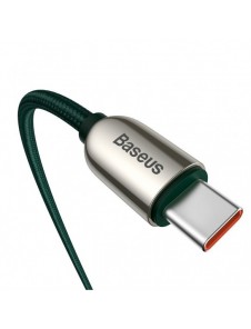Baseus USB Typ C - USB Typ C-kabel 100 W (20 V / 5 A) 1 m Strömförsörjning med skärm effektmätare grön (CATSK-B06)