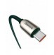 Baseus USB Typ C - USB Typ C-kabel 100 W (20 V / 5 A) 1 m Strömförsörjning med skärm effektmätare grön (CATSK-B06)